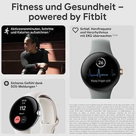 Išmanusis laikrodis Google Pixel Watch LTE 32GB, Sidabrinės spalvos