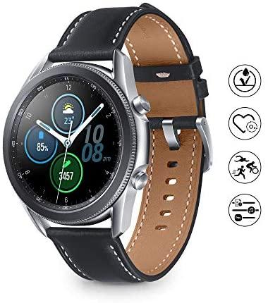 Išmanusis laikrodis Samsung Galaxy Watch 3 (41mm), Sidabrinės spalvos korpusas su juodos spalvos dirželiu