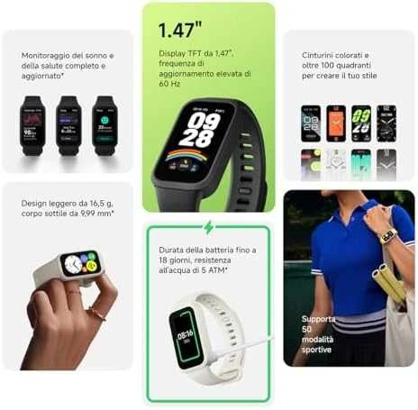 Išmanioji apyrankė Xiaomi Smart Band 9 Active, Rusvai gelsvos spalvos