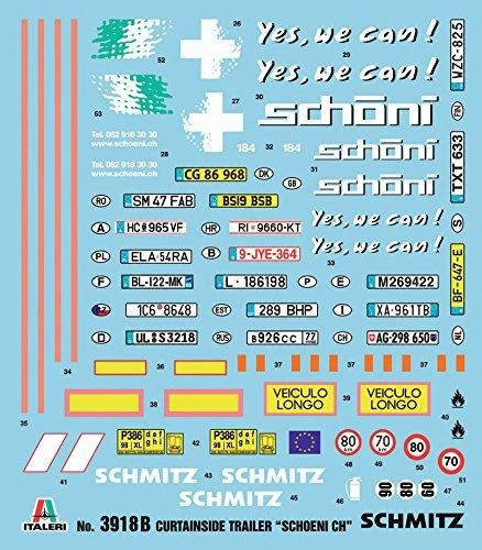 Italeri – Priekaba su užuolaidomis „Schoeni.ch“, 3918 01 24