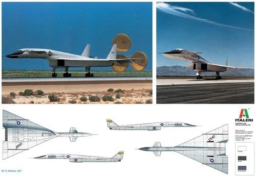 Italeri XB-70 Valkyrie 1/72 plastikinis lėktuvo modelis (1282)