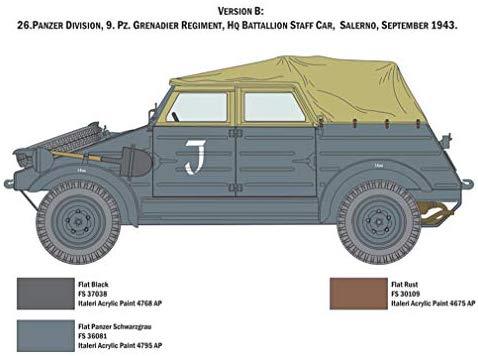 Didelis surenkamas Italeri Kdf.1 Typ 82 Kübelwagen modelis 1/9 7405