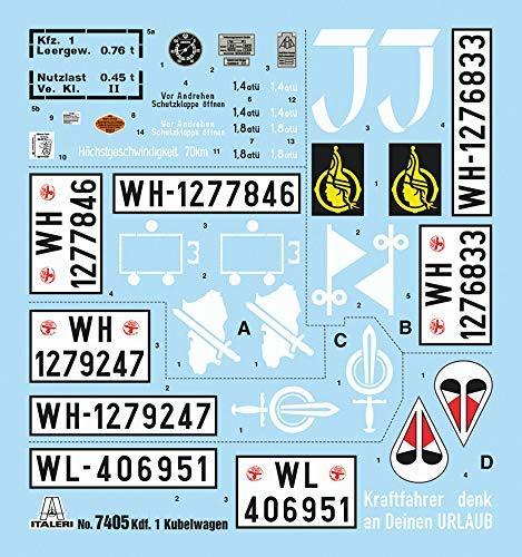 Didelis surenkamas Italeri Kdf.1 Typ 82 Kübelwagen modelis 1/9 7405