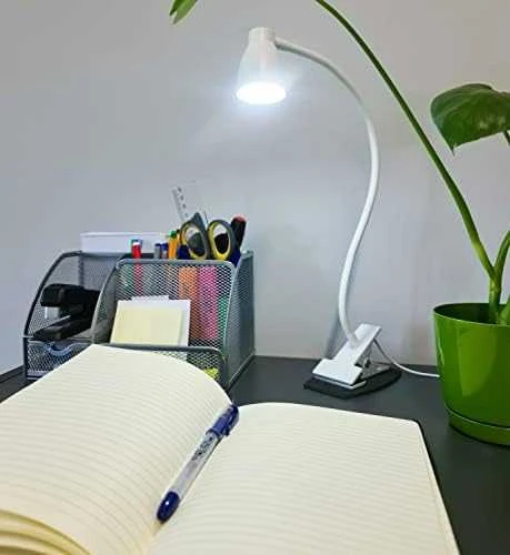 USB stalinė lempa su laikikliu - balta Izoxis