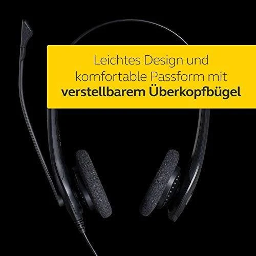 Jabra Biz 1500 Duo Laidinės ausinės, USB-A, Juoda