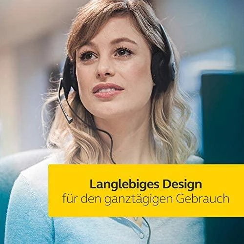 Jabra Biz 1500 Duo Laidinės ausinės, USB-A, Juoda
