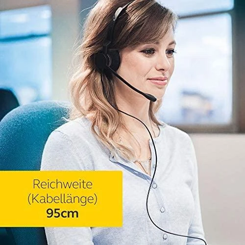 Jabra Biz 1500 Duo QD - Ausinės - su lankeliu ant galvos - Office/Call center - Juodas - Dvipusės - 0.95 m