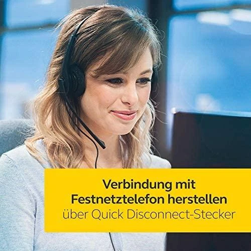 Jabra Biz 1500 Duo QD - Ausinės - su lankeliu ant galvos - Office/Call center - Juodas - Dvipusės - 0.95 m