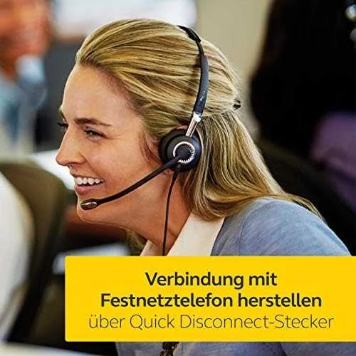 Jabra Biz 2400 II QD Duo NC Wideband Balanced Laidinės ausinės, QD, Juoda