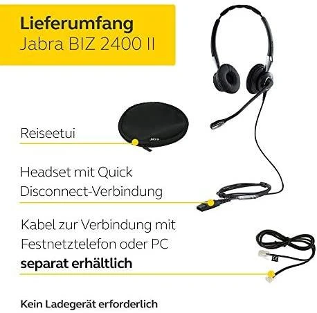 Ausinės su mikrofonu Jabra Biz 2400 II Duo