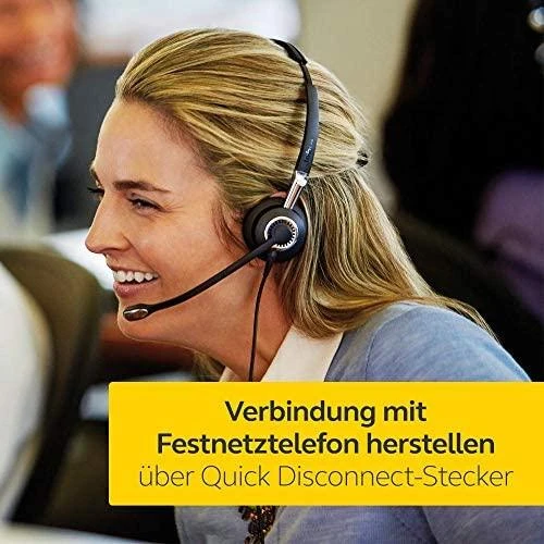 Jabra Biz 2400 II QD Mono NC 3-1 Laidinės ausinės, Juoda