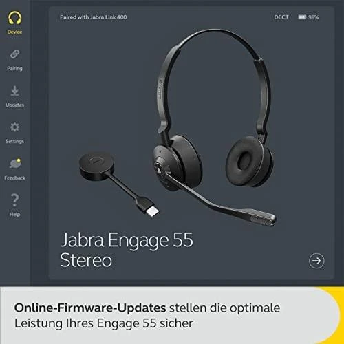 JABRA Engage 55 Stereo Ausinės on-ear DECT belaidės Optimised skirta Microsoft Teams
