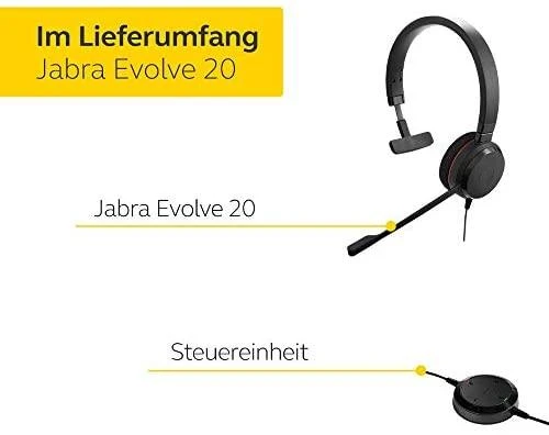 Ausinės Jabra Evolve 20 MS Mono