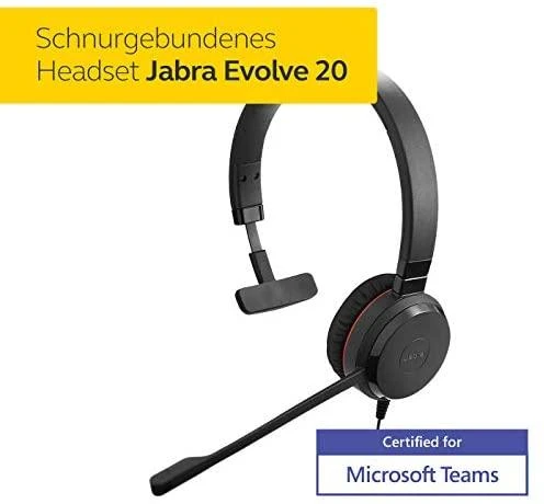 Ausinės Jabra EVOLVE 20 SPEC EDIT MONO MS - QUICK START GUIDE WARRANTY