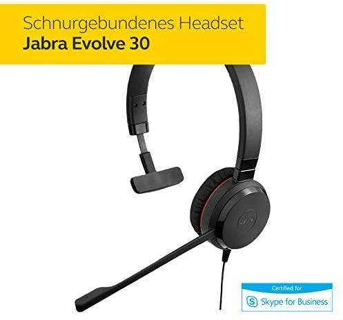 JABRA Evolve 30 II MS stereo Ausinės on-ear su laidu USB 3.5 mm jack Certified skirta Skype skirta Business