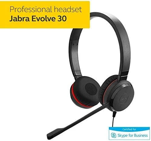 JABRA Evolve 30 II MS stereo Ausinės on-ear su laidu USB 3.5 mm jack Certified skirta Skype skirta Business