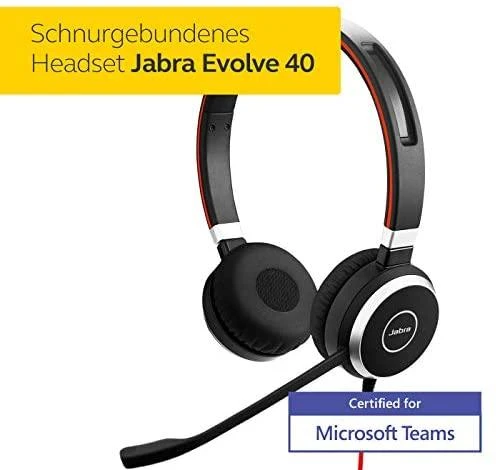 Ausinės Grandstream JABRA EVOLVE 40 MS Stereo USB su lankeliu ant galvos triukšmo slopinimas USB jungtis su užtildymo mygtuku ir garsumo valdymu ant laido