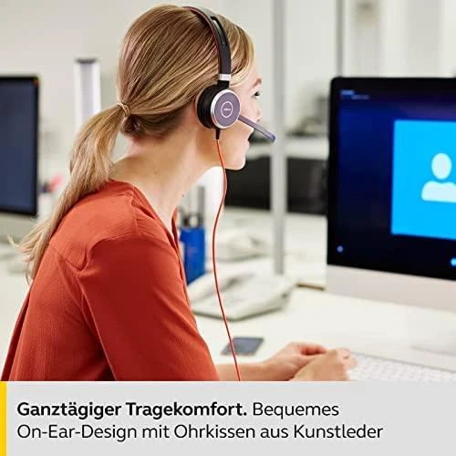 Ausinės Grandstream JABRA EVOLVE 40 MS Stereo USB su lankeliu ant galvos triukšmo slopinimas USB jungtis su užtildymo mygtuku ir garsumo valdymu ant laido