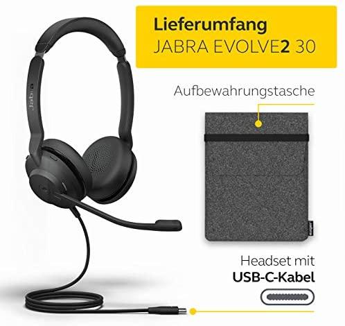 Ausinės JABRA Evolve2 30 USB-C UC stereofoninis įrenginys