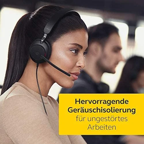 Jabra Evolve2 40 MS Mono USB-A - su laidu ant ausų dedamos ausinės, juodas