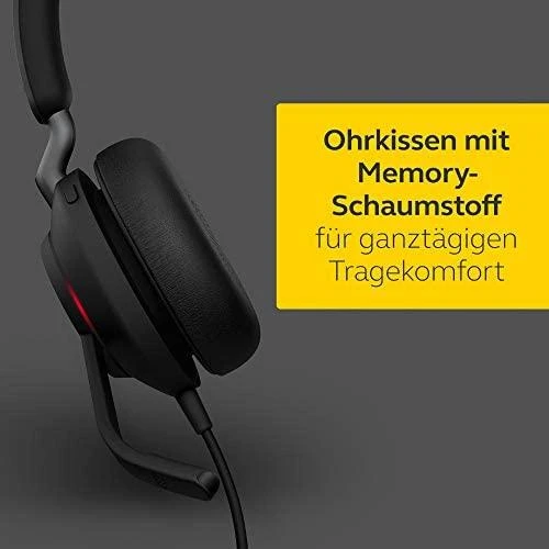 Jabra Evolve2 40 MS Teams Mono Laidinės ausinės, USB-C, Juoda