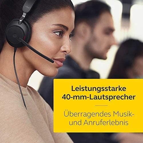 Jabra Evolve2 40 MS Mono USB-A - su laidu ant ausų dedamos ausinės, juodas