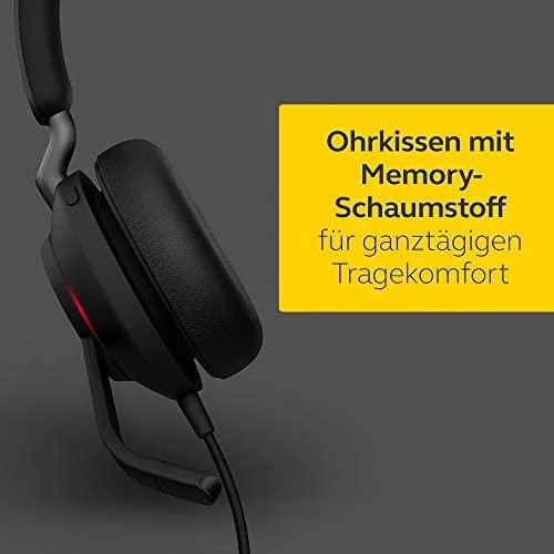 Jabra Evolve2 40 MS Mono USB-A - su laidu ant ausų dedamos ausinės, juodas