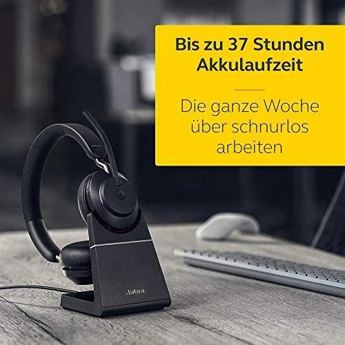 Ausinės JABRA Evolve2 65 Link380c MS Stereo Stovas Juodas
