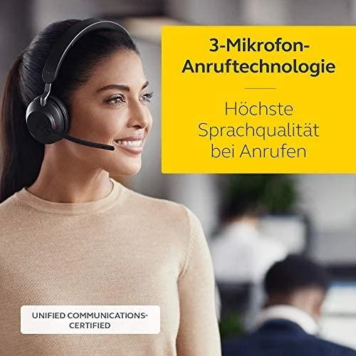 Ausinės Jabra Evolve2 65 USB-A UC Mono su Charging Stovas - Juodas