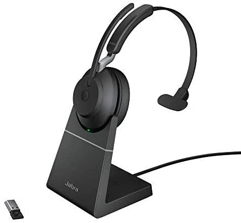 Ausinės Jabra Evolve2 65 USB-A UC Mono su Charging Stovas - Juodas