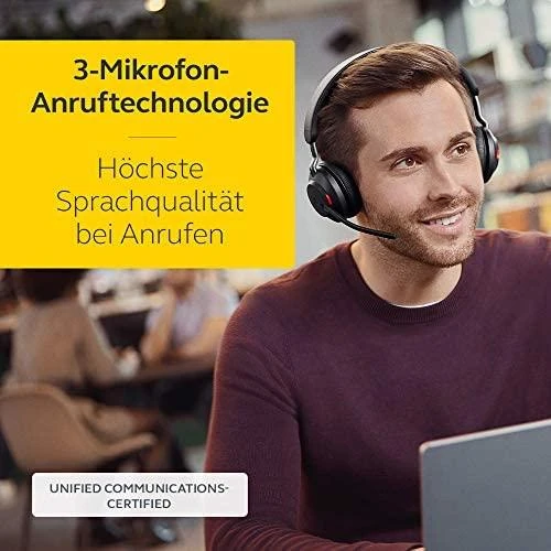 JABRA Evolve2 65 UC Stereo Ausinės on-ear Bluetooth belaidės USB-A noise isolating juodas