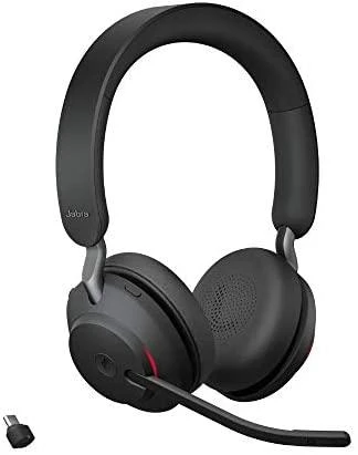 JABRA Evolve2 65 MS Stereo Ausinės on-ear Bluetooth belaidės USB-C noise isolating juodas Certified skirta Microsoft Teams