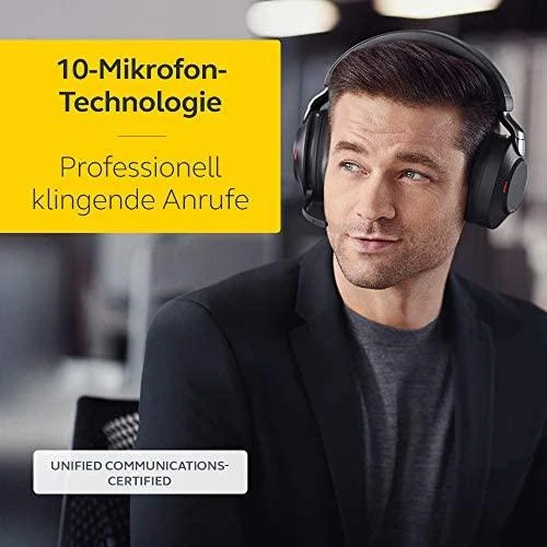 Belaidės ausinės Jabra Evolve2 85, Juodos