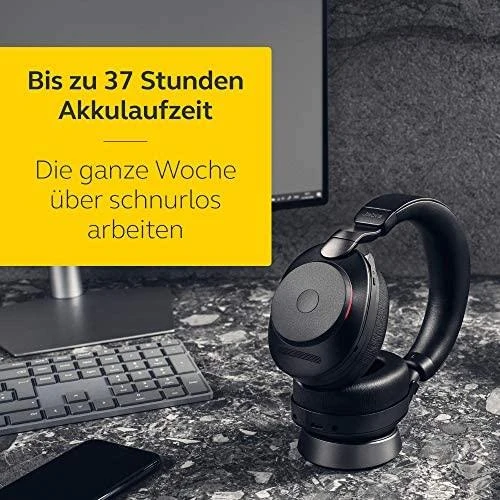 Ausinės Jabra Evolve2 85 MS + Įkrovimo stotelė + Link 380c Juodas
