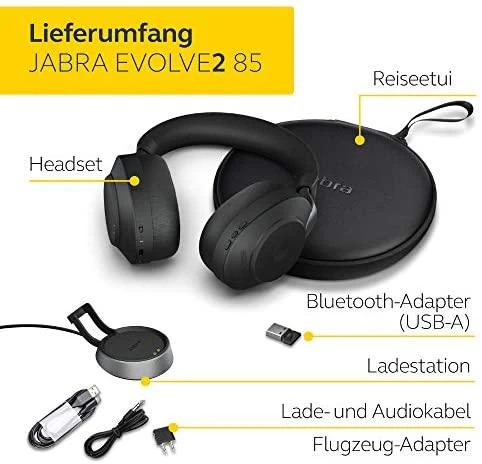 Jabra Evolve2 85 - UC Stereo - Ausinės