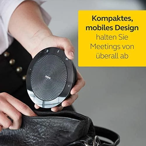JABRA SPEAK 510 garsiakalbis, skirtas UC ir amp; BT USB konferencijos sprendimas 360 laipsnių mikrofono prijungimo ir atkūrimo nutildymo ir garsumo mygtukas