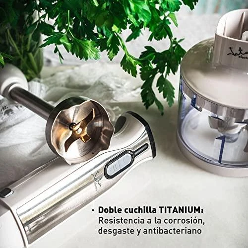 Rankinis Trintuvas - JATA JEBT5026 1000W Nerūdijančio Plieno Dvigubas Peilis