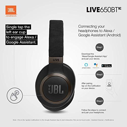 JBL Belaidės triukšmą slopinančios ausinės Live 650BTNC (Juodos) su  mikrofonu | Varle.lt
