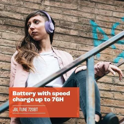 Belaidės ausinės JBL Tune 720BT,  Violetinės spalvos