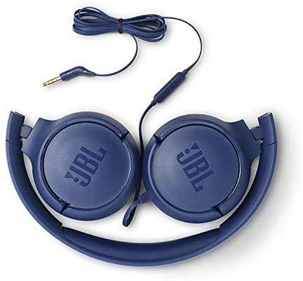 Lengvos ir patogios Ausinės JBL Tune 500 Pure Bass sound su mikrofonu  mėlynos | Varle.lt