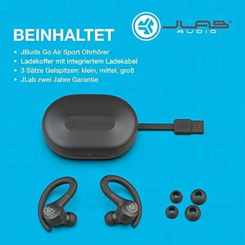 Ausinės JLab Audio Go Air Sport, Grafito spalvos