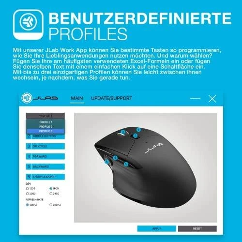 Pelė JLab Audio Jbuds (IEUMJBMOUSERBLK124)
