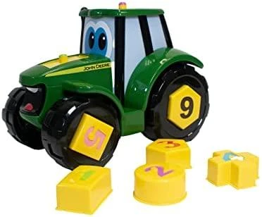 Tomy JOHN DEERE traktorius su kaladėlėmis Johnny, 46654