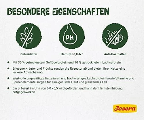 Josera Naturecat sausas begrūdis maistas suaugusioms jautrioms maistui katėms 2kg