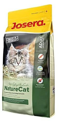 Josera Naturecat sausas begrūdis maistas suaugusioms jautrioms maistui katėms 10kg