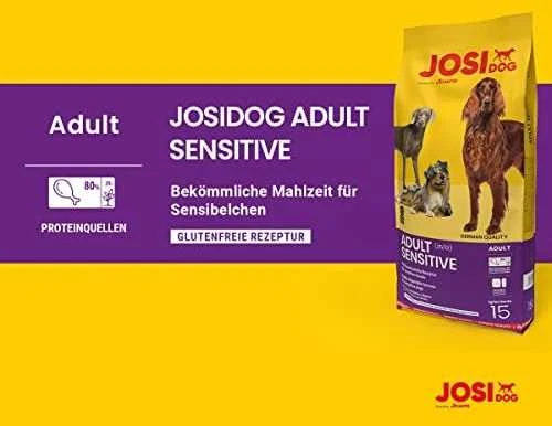 Josidog Adult Sensitive Visavertis ėdalas suaugusiems jautriems šunims, 15 kg