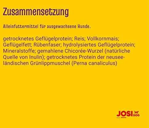 Josidog Adult Sensitive Visavertis ėdalas suaugusiems jautriems šunims, 15 kg