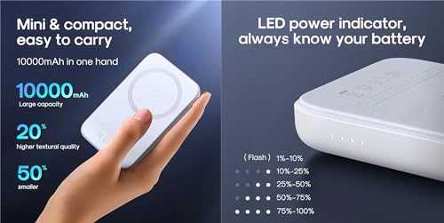 Mini Wireless PowerBank 20W 10000mAh Joyroom JR-W020 (balta)