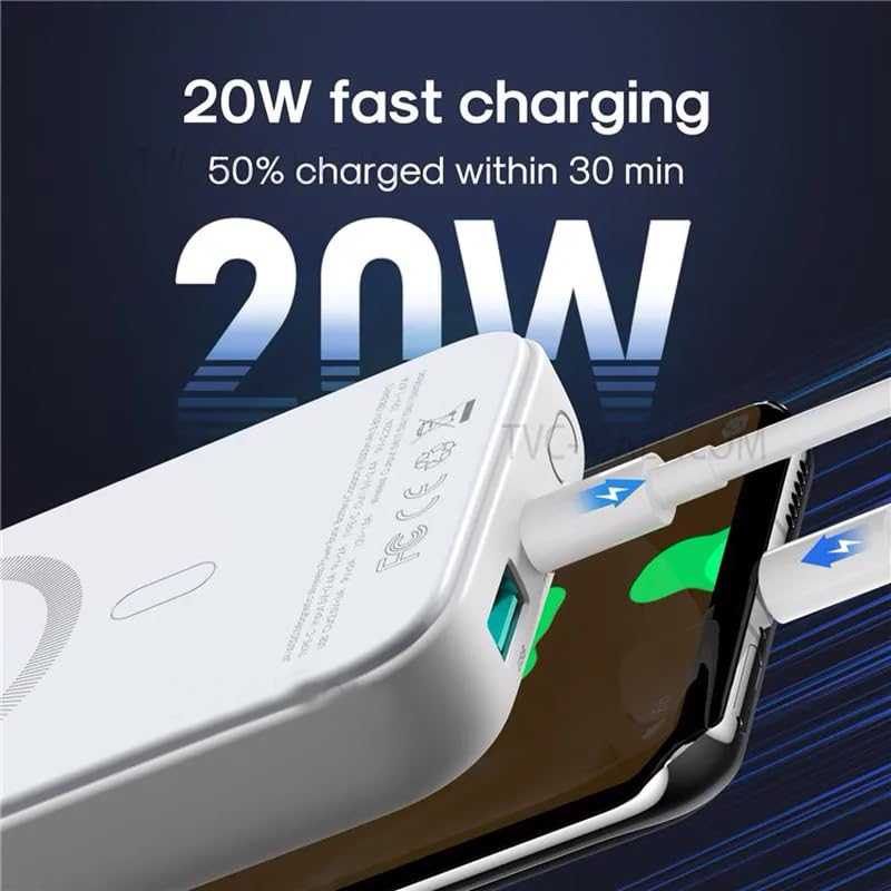 Mini Wireless PowerBank 20W 10000mAh Joyroom JR-W020 (balta)
