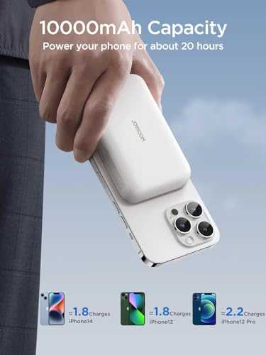 Mini Wireless PowerBank 20W 10000mAh Joyroom JR-W020 (balta)